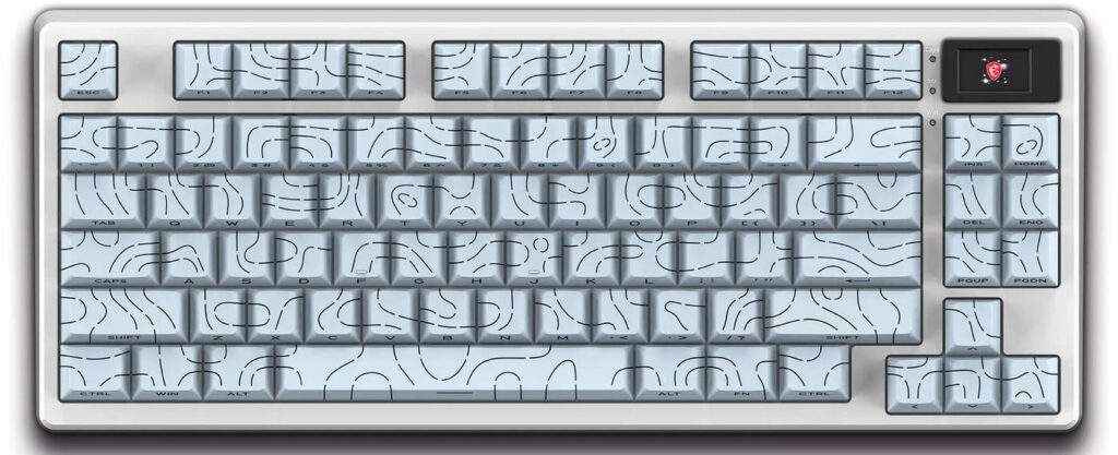 Беспроводная клавиатура MSI Force GK600 TKL Topo Blue.