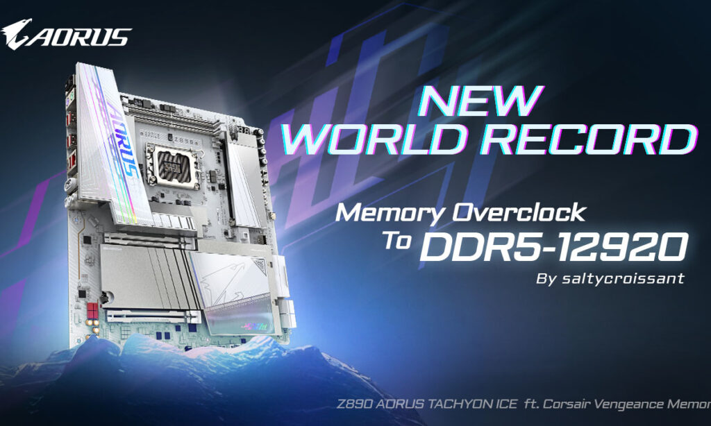 Z890 AORUS TACHYON ICE установил новый рекорд