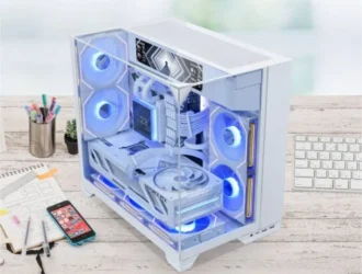 Компания Lian Li представила корпус Micro-ATX O11 Vision-M с трехсторонним стеклом и дополнительным ЖК-дисплеем