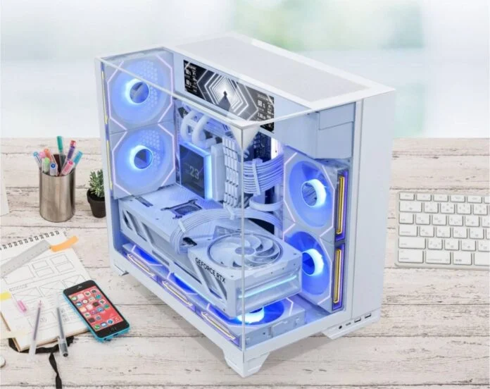 Компания Lian Li представила корпус Micro-ATX O11 Vision-M с трехсторонним стеклом и дополнительным ЖК-дисплеем